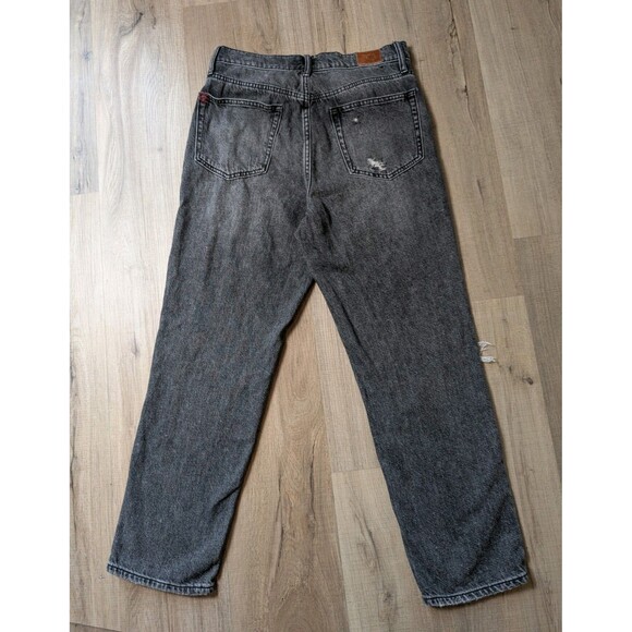 BDG Urban Outfitters Black Slim Straight Size 28 Washed Denim Ripped Jeans Women - Picture 3 of 11